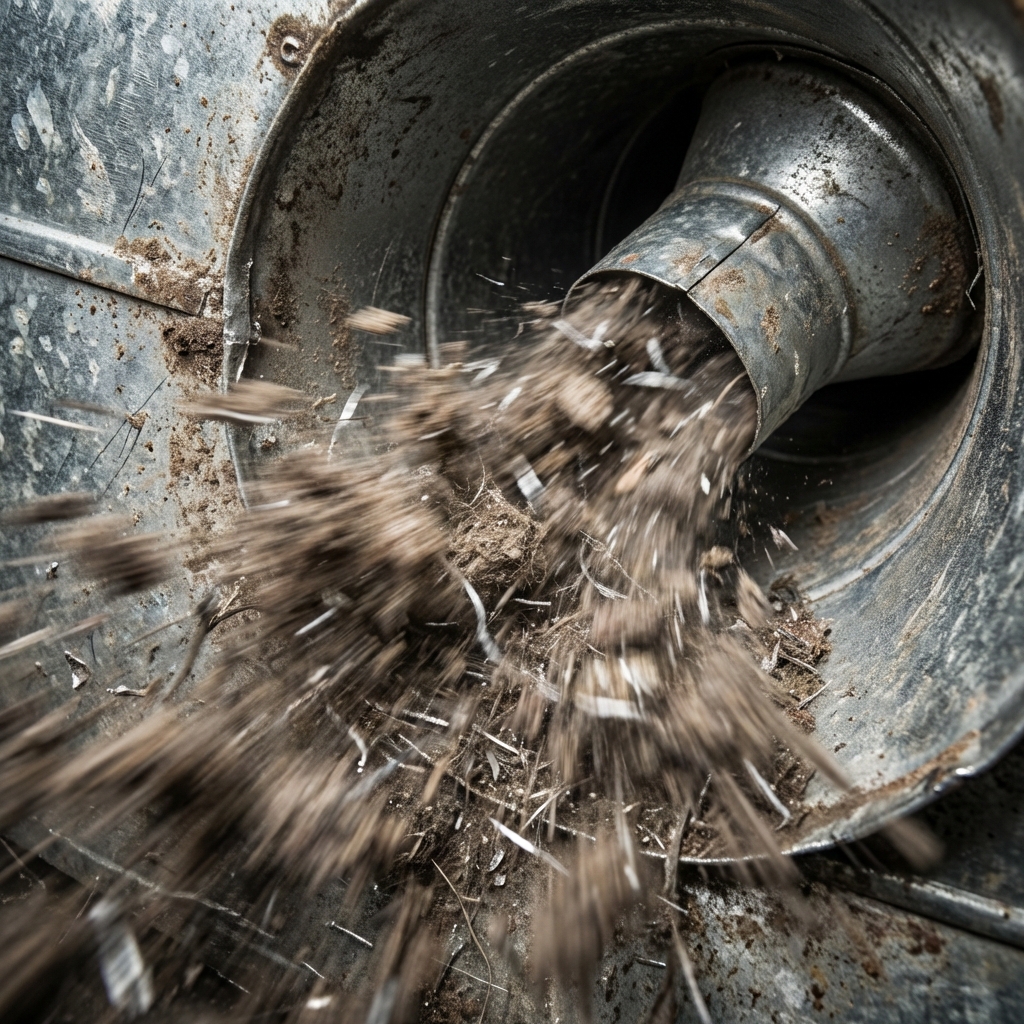 Dust and debris removal from air duct